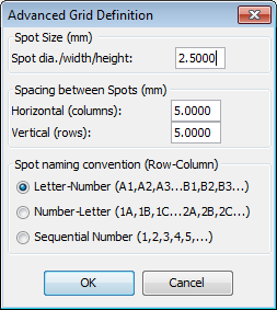 Image Studio 5.0 Advanced Grid Definition dialog