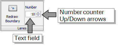 Image Studio 5.0 Location of Text Field and Up and Down Arrows for adjusting number of DNA gel lanes